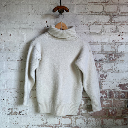1940s British Military Submariner Cream Wool Jumper