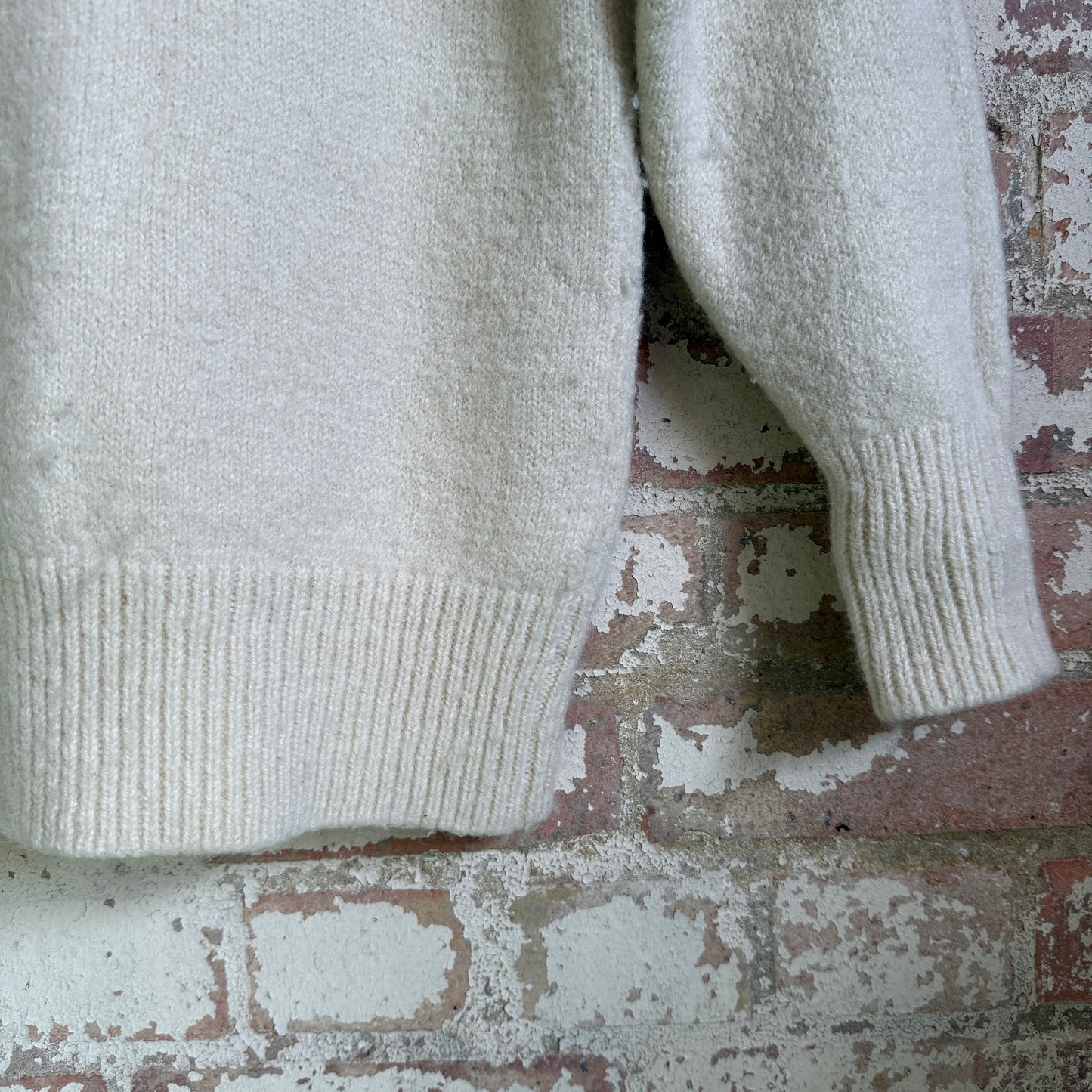 1940s British Military Submariner Cream Wool Jumper