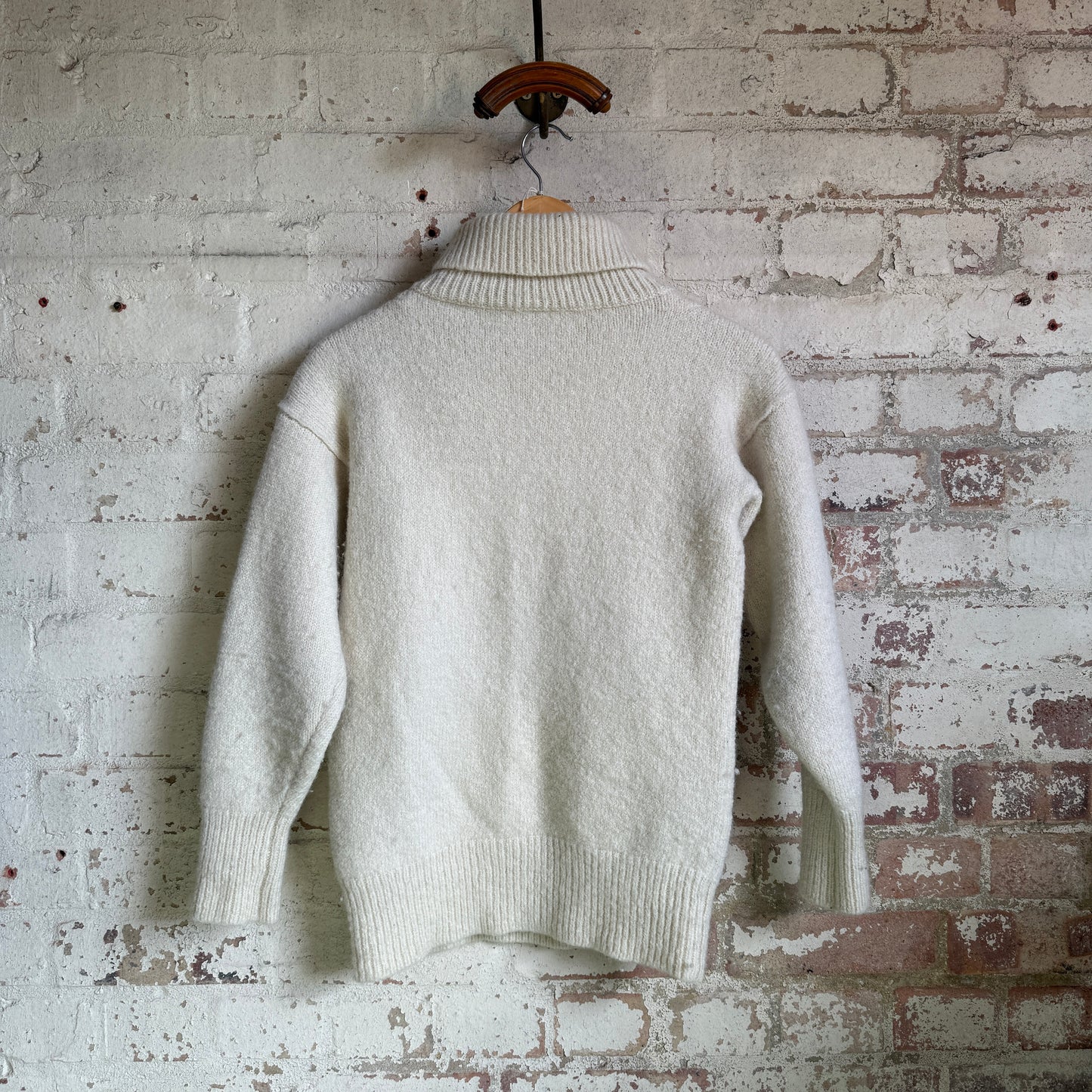 1940s British Military Submariner Cream Wool Jumper