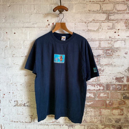 1990s Navy Pet The Pirahana Graphic T-Shirt