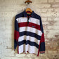 1990s Striped Long Sleeve Rugby Shirt