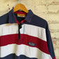 1990s Striped Long Sleeve Rugby Shirt