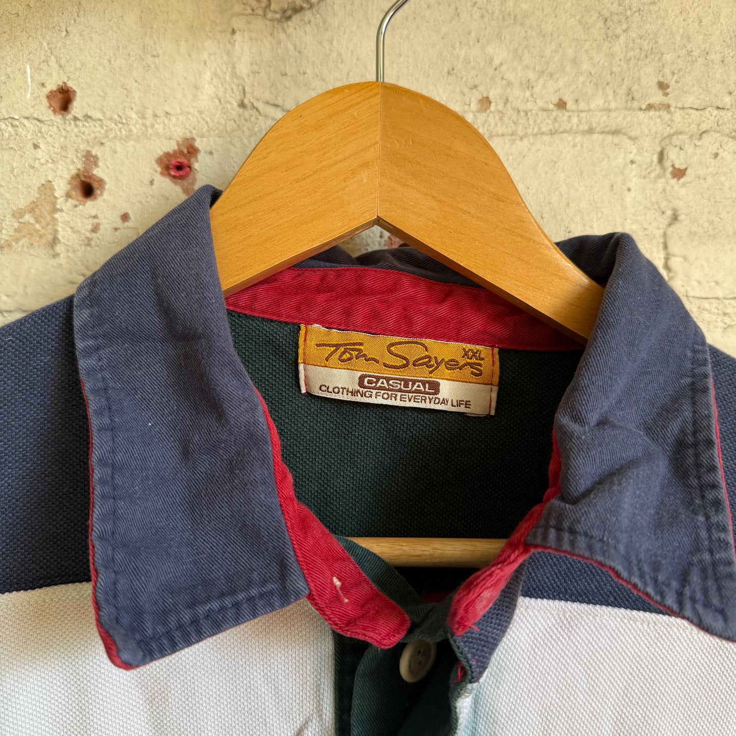 1990s Striped Long Sleeve Rugby Shirt