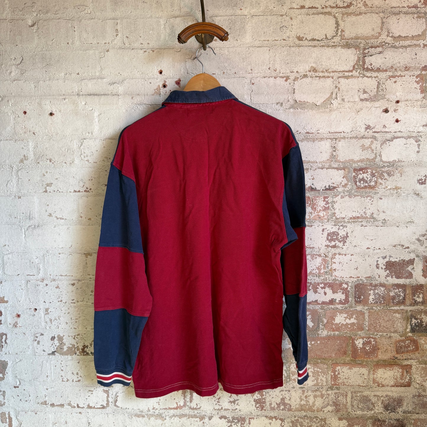 1990s Striped Long Sleeve Rugby Shirt