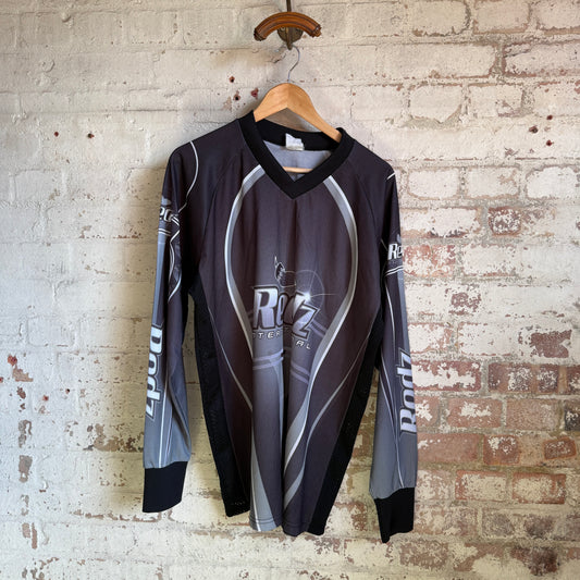 1990s Black Moto Racing Jersey Shirt