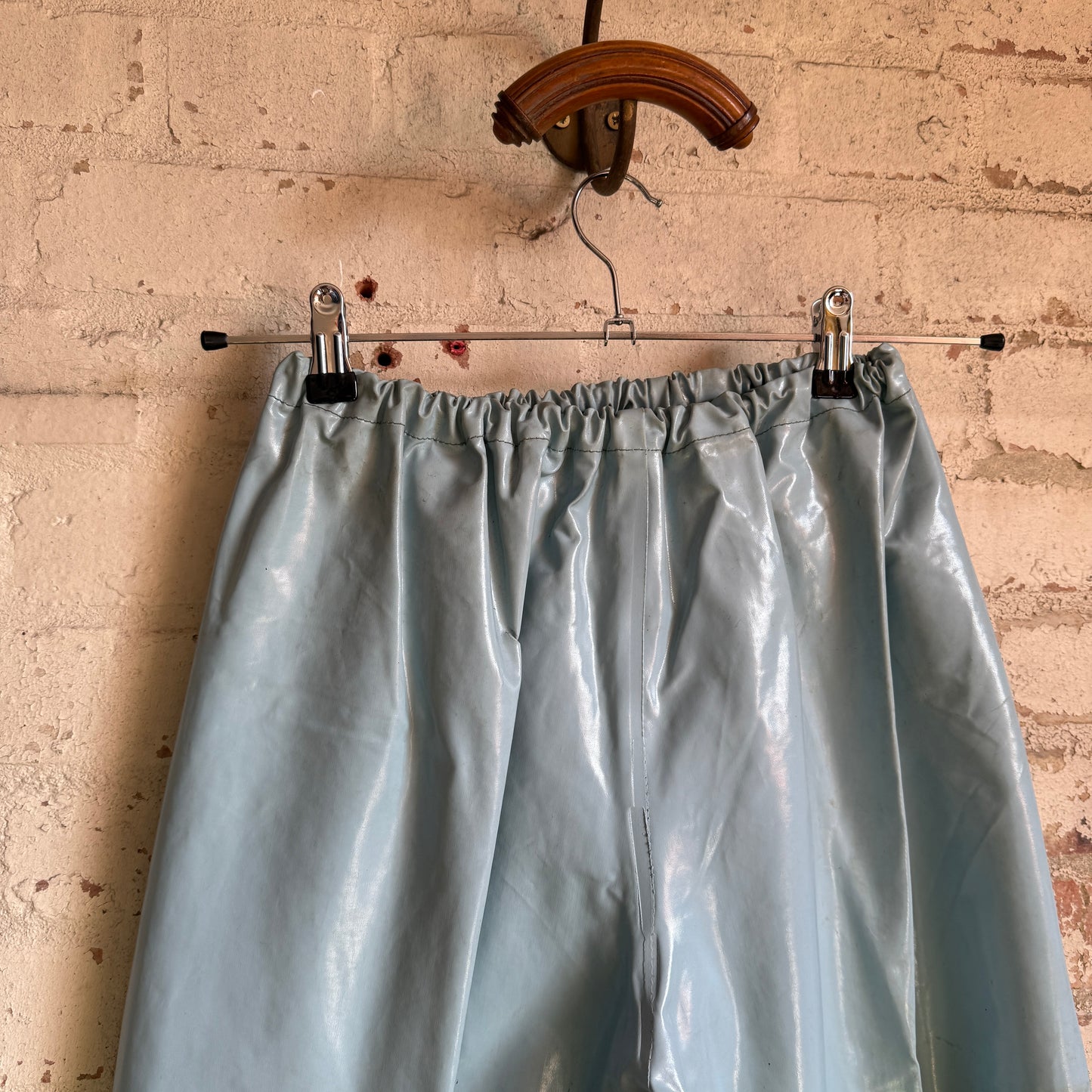 1960s Baby Blue Sailor Rubberised Trousers