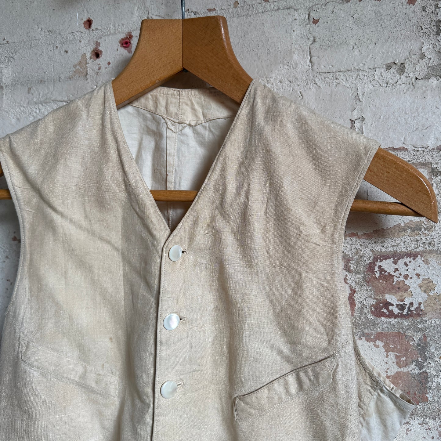 Vintage Edwardian British Raw Silk Waistcoat