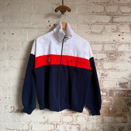 1980s White Red and Navy Track Top
