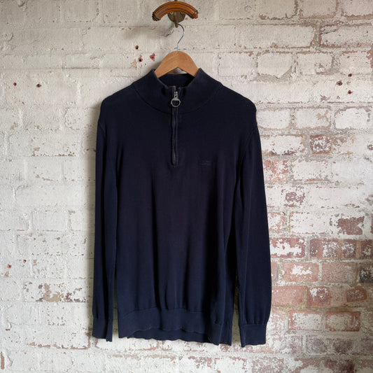 Navy Barbour Knitted 1/4 Zip Jumper