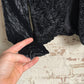 1920s 1930s Black Silk Crushed Velvet Jacket