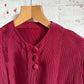 1940s Burgundy Red Cropped Blouse Jacket