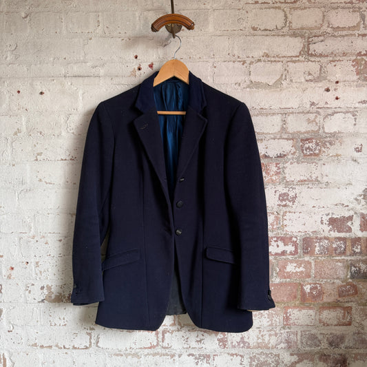 1950s Navy Wool Riding Coat