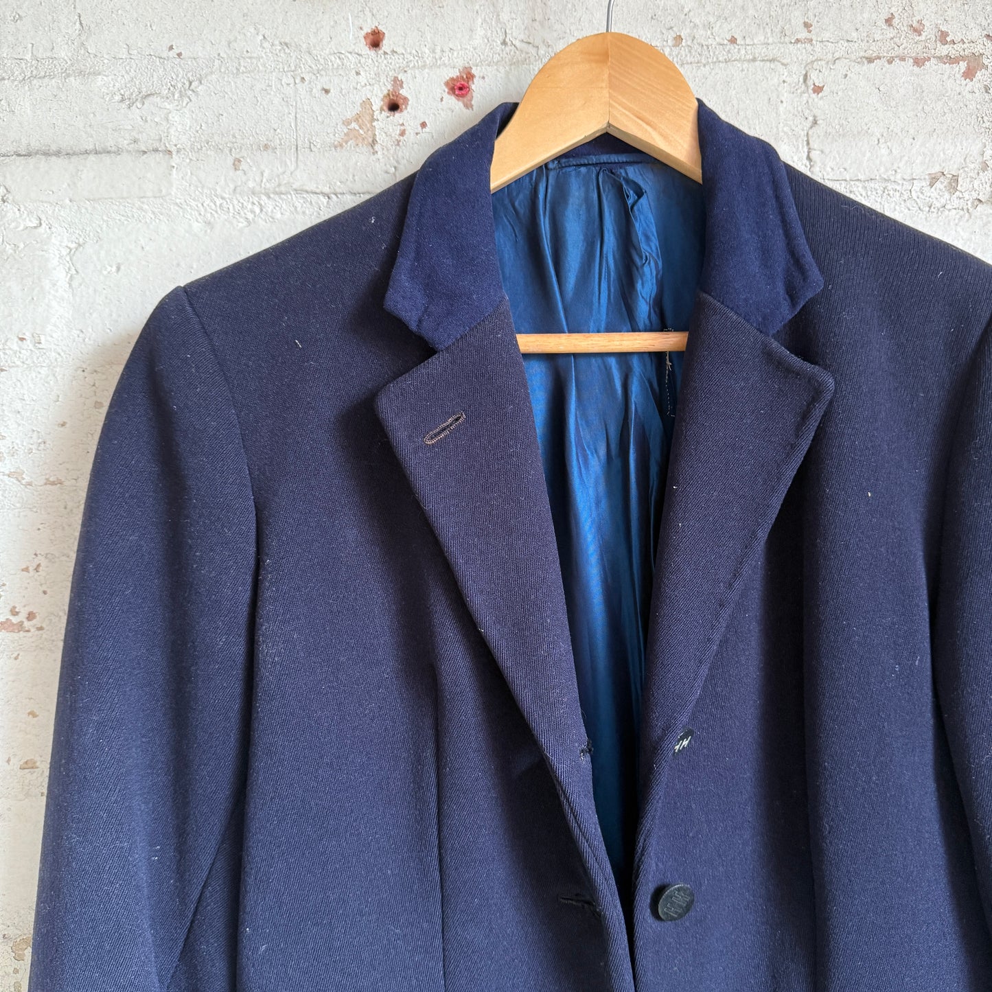 1950s Navy Wool Riding Coat