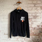 2000s Black Nike Graphic Zip Up Hoodie