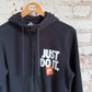 2000s Black Nike Graphic Zip Up Hoodie