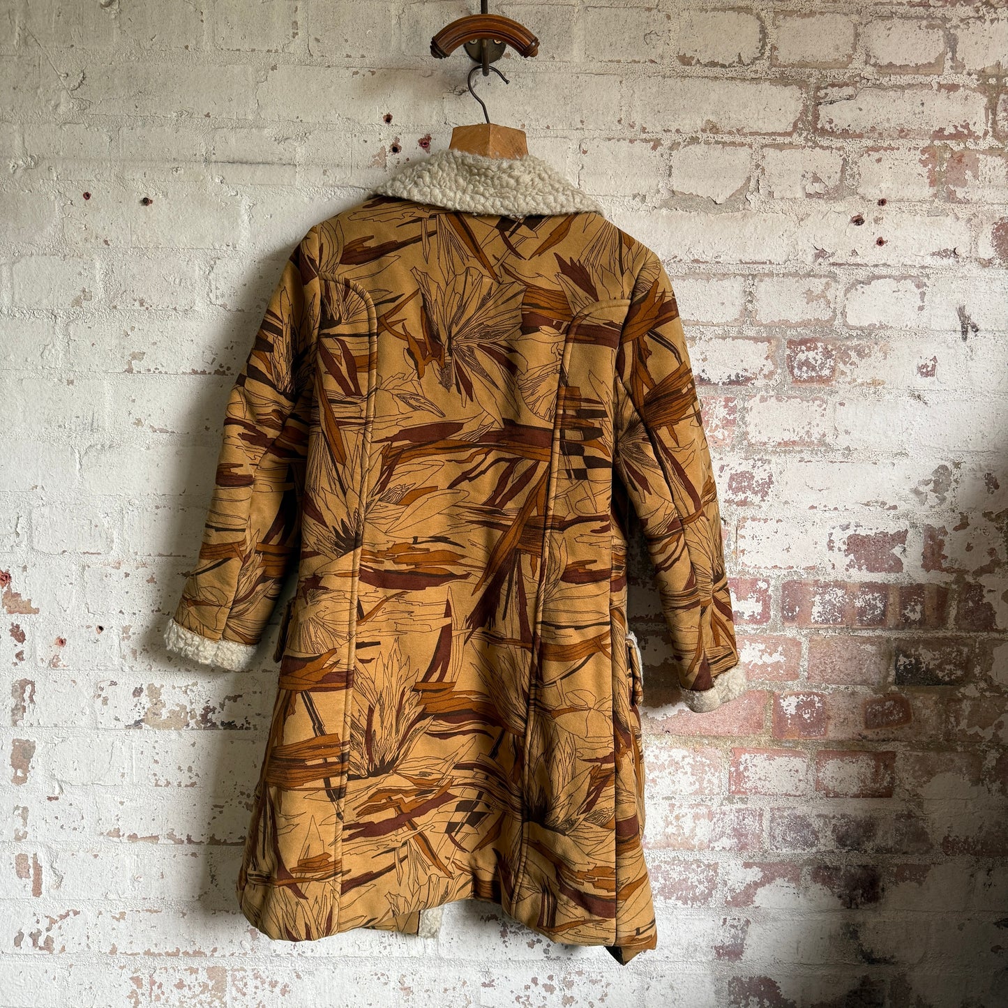 1970s Suede Printed Penny Lane Coat