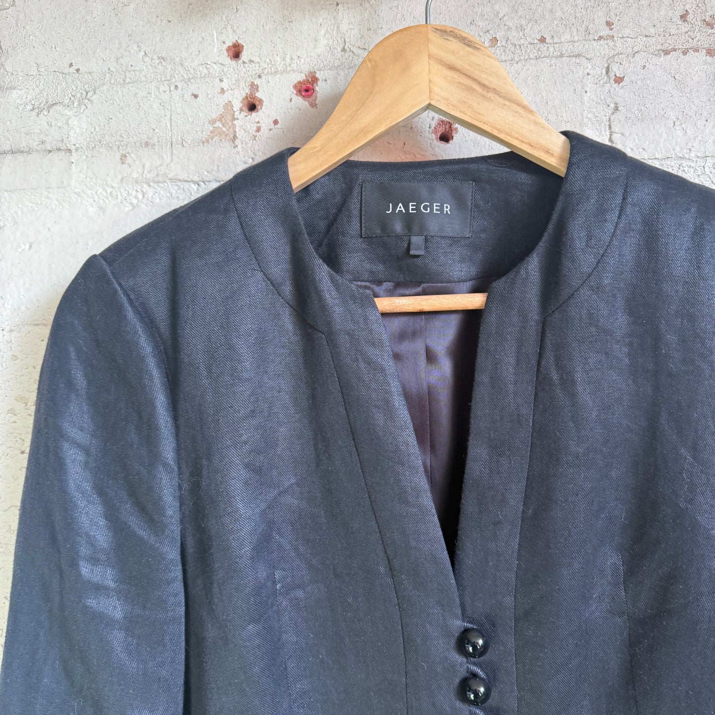 Black jaeger Linen Button Coat