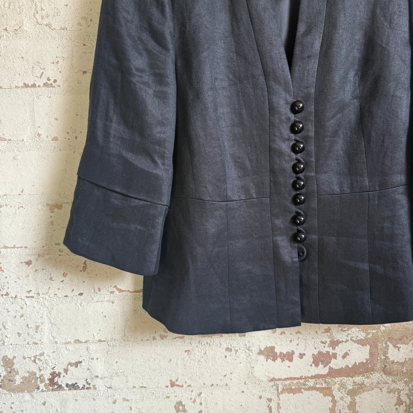 Black jaeger Linen Button Coat