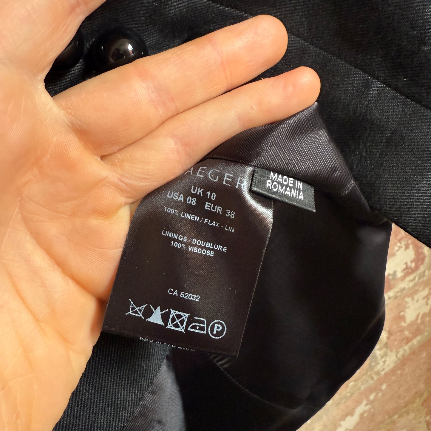 Black jaeger Linen Button Coat