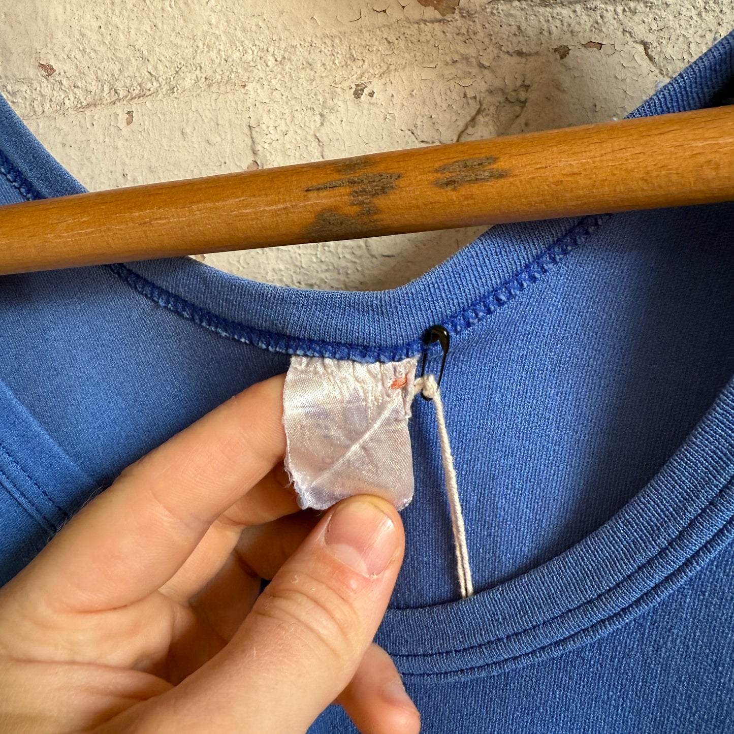 1970s Blue Adidas Ventex Sports Vest Top