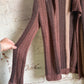 1970s Brown Knitted Patterned Cardigan Jumper Pullover