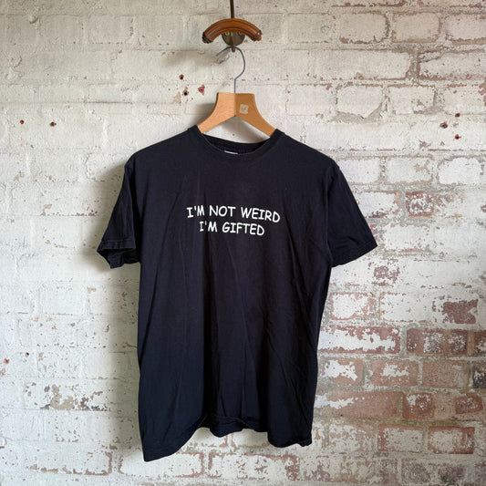 2000s Black graphic Slogan t-Shirt