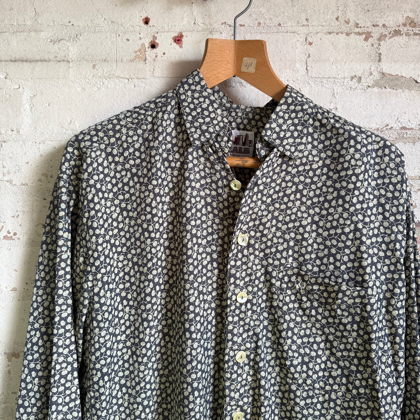 1980s Patterned Viscose Button Shirt