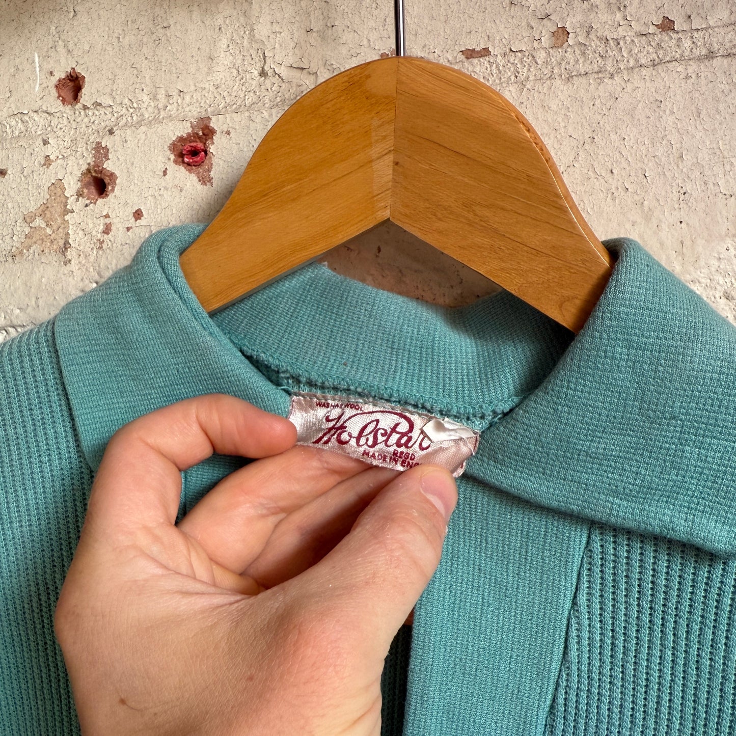 1960s Turquoise British Holstar Leisure Shirt