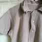 1940s Beige Aertex Polo Shirt Top