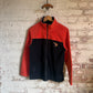 1990s Orange and Black Tiger Fleece Zip Jumper