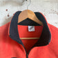 1990s Orange and Black Tiger Fleece Zip Jumper