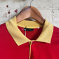 1980s Red Italian Stripe Cut Off Polo Shirt