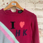 1970s Maroon Patterned Knitted Jumper