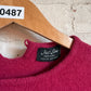 1970s Maroon Patterned Knitted Jumper
