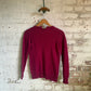 1970s Maroon Patterned Knitted Jumper