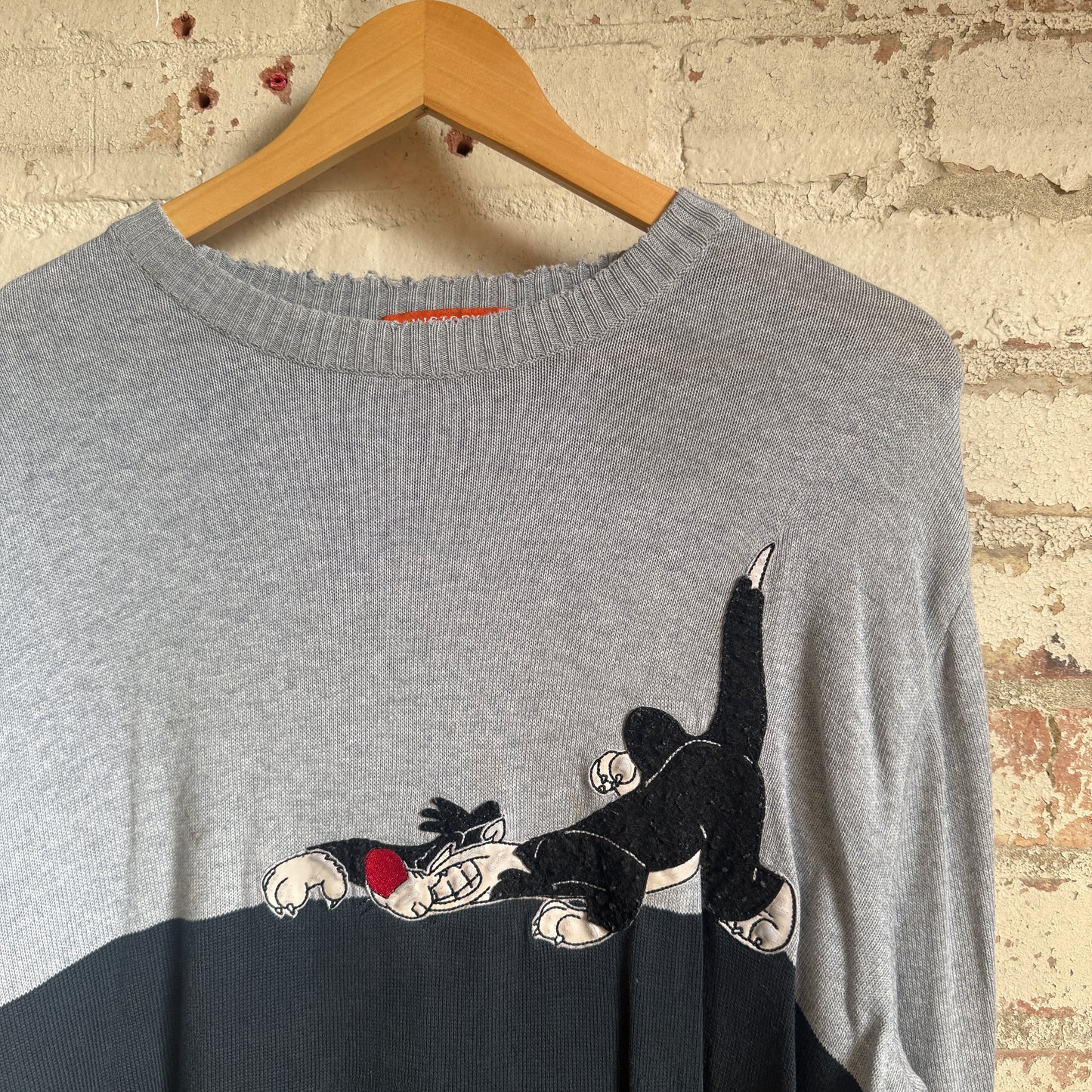 1990s Grey Iceberg History Knitted Jumper