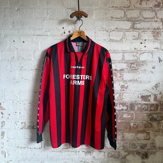 Vintage Red and Black Graphic Football Template Shirt