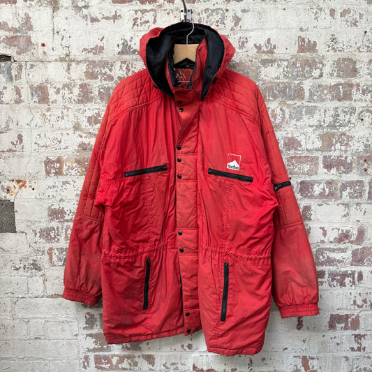 1990s Red Marlboro Padded Parka Jacket