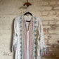 1970s White Indian Cotton Hippy Bohemian Dress