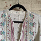 1970s White Indian Cotton Hippy Bohemian Dress