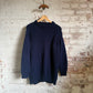 1980s Navy Hand Knitted Fisherman Jumper