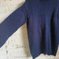 1980s Navy Hand Knitted Fisherman Jumper