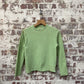 1970s Green Patterned Long Sleeve Top