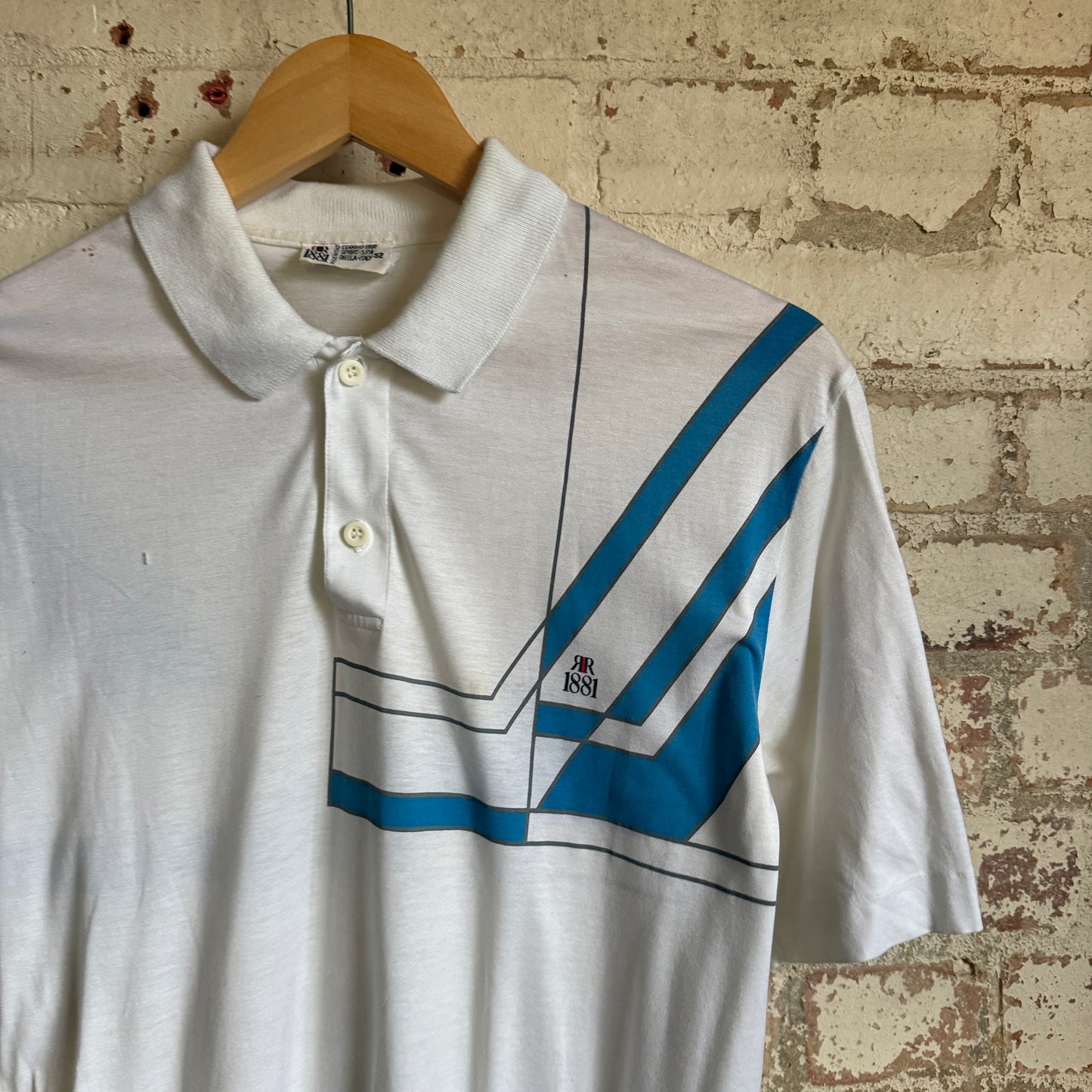 1980s White Cerutti 1881 Polo Shirt Top
