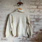 1950s White British Wool Knitted Jumper
