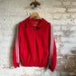 1980s Red Zip Up Track Top Jumper