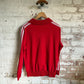1980s Red Zip Up Track Top Jumper