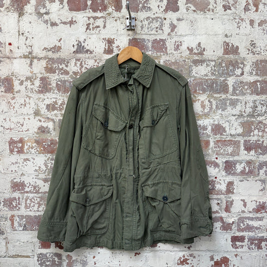 1960s Green British Military Combat Smock Jacket