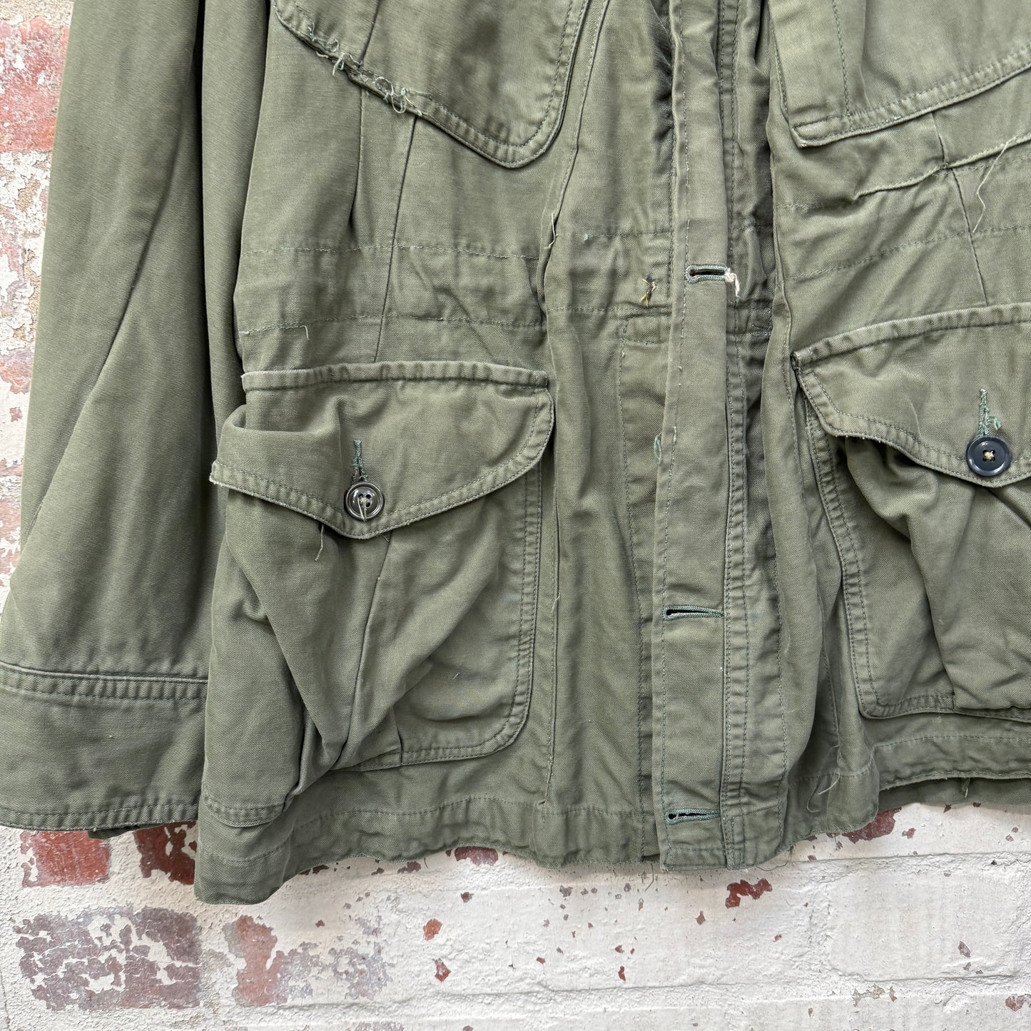 1960s Green British Military Combat Smock Jacket