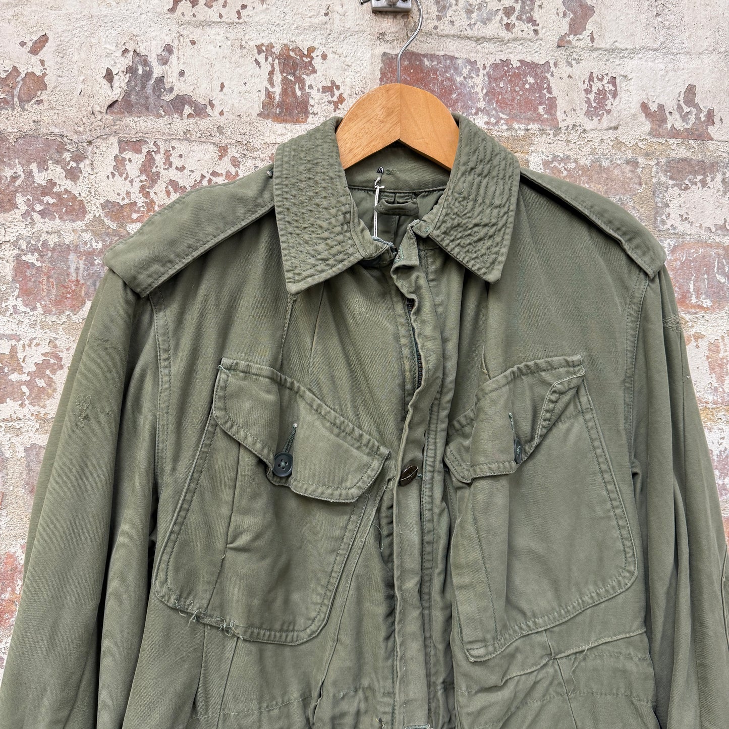 1960s Green British Military Combat Smock Jacket